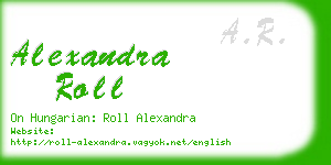 alexandra roll business card